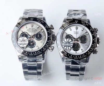 1:1 Swiss Rolex Cosmograph Daytona 4130 JH Factory Watch Silver or Gray Face